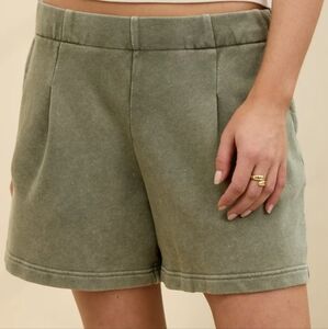 Aerie New Heights Trouser Fleece Short Olive Large